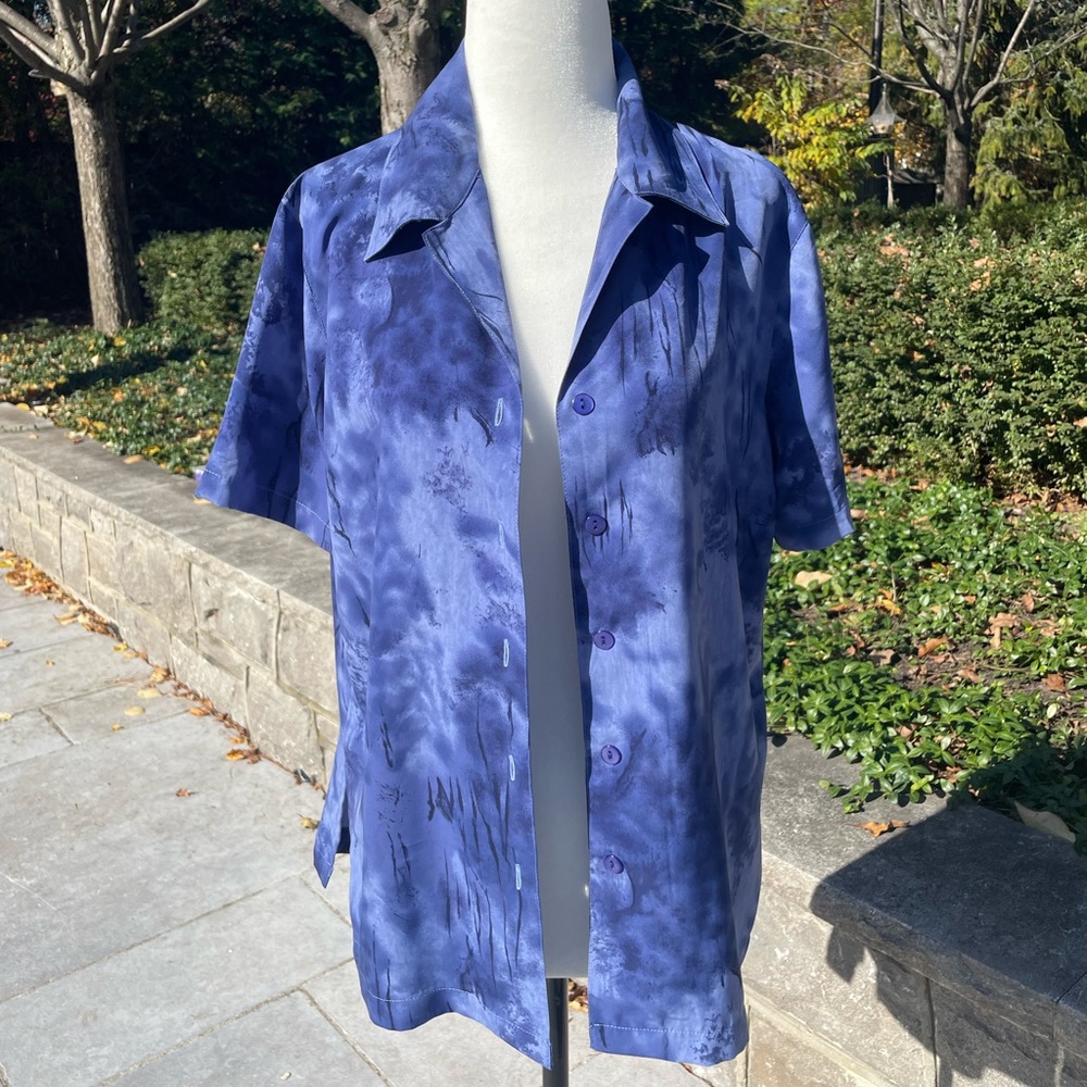 blue button down over shirt